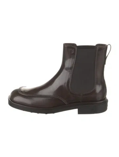 Pre-owned Tod's Leather Chelsea Boots In Brown