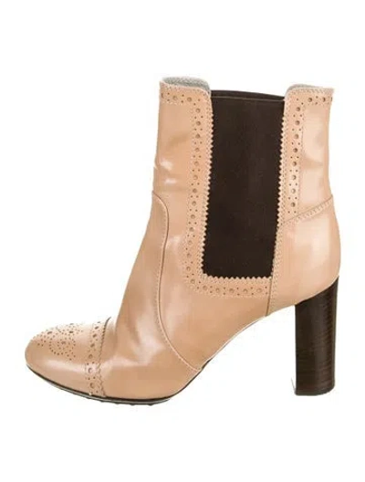 Pre-owned Tod's Leather Chelsea Boots In Brown
