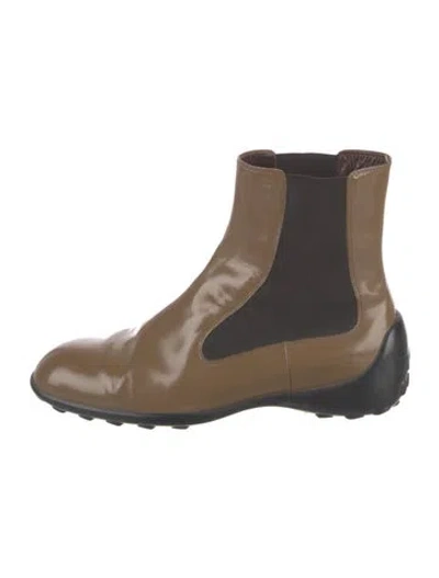 Pre-owned Tod's Leather Chelsea Boots In Brown