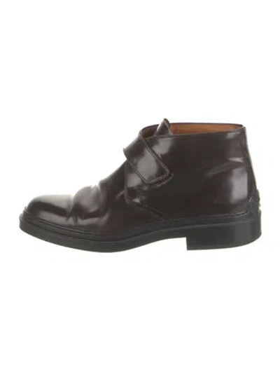 Pre-owned Tod's Leather Chelsea Boots In Brown