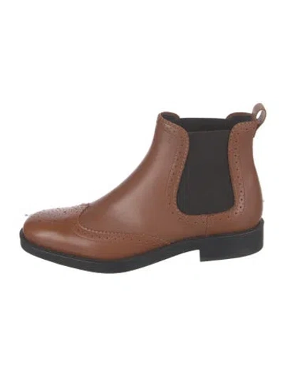 Pre-owned Tod's Leather Chelsea Boots In Brown