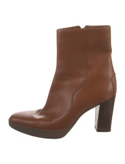 Pre-owned Tod's Leather Chelsea Boots In Brown