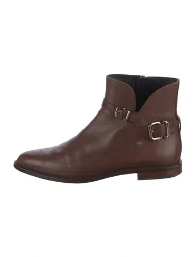 Pre-owned Tod's Leather Chelsea Boots In Brown