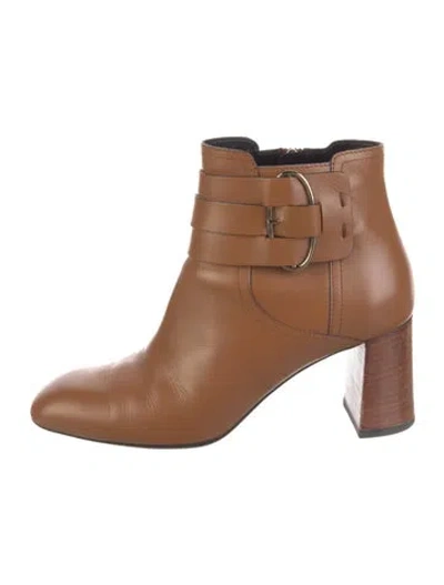 Pre-owned Tod's Leather Chelsea Boots In Brown