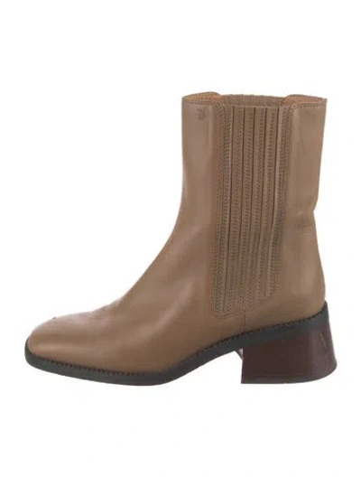 Pre-owned Tod's Leather Chelsea Boots In Brown
