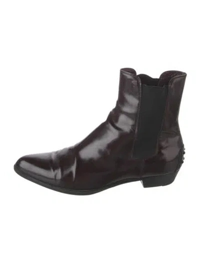 Pre-owned Tod's Leather Chelsea Boots In Brown