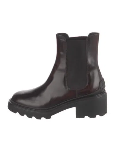 Pre-owned Tod's Leather Chelsea Boots In Brown