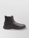 Tod's Leather Chelsea Boots With Rear Rubber Detailing In Black