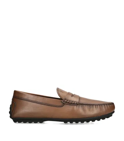 TOD'S LEATHER CITY GOMMINO LOAFERS