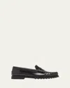 Tod's Iniez Embellished Leather Loafers In Black