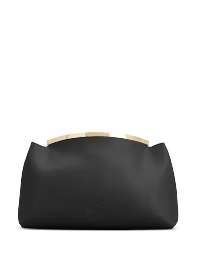 Tod's Leather Clutch Bag In Black