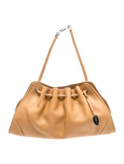 Pre-owned Tod's Leather Clutch In Brown