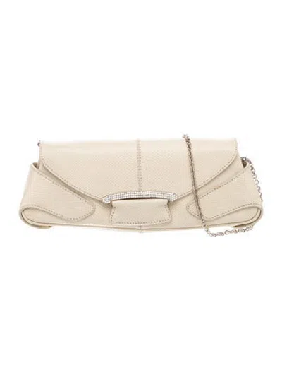 Pre-owned Tod's Leather Clutch In Neutrals