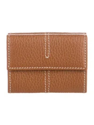 Pre-owned Tod's Leather Coin Pouch In Brown