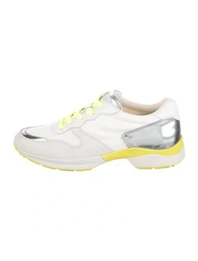 Pre-owned Tod's Leather Colorblock Pattern Chunky Sneakers In Neutral