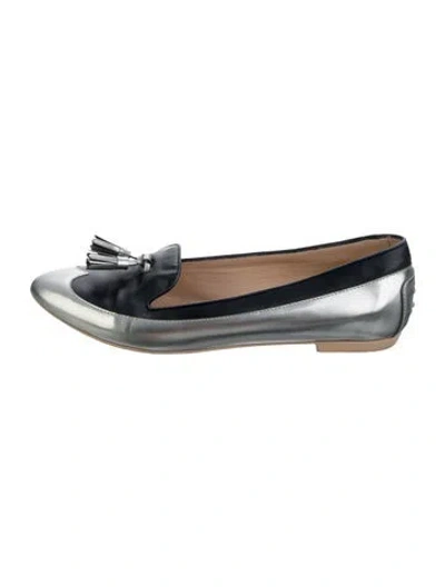 Pre-owned Tod's Leather Colorblock Pattern Loafers In Multi