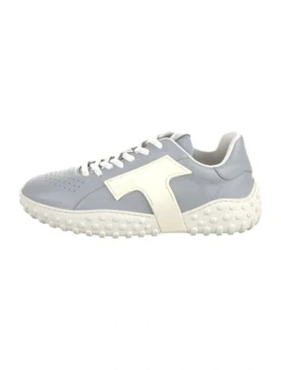 Pre-owned Tod's Leather Colorblock Pattern Sneakers In Gray