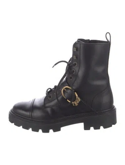 Pre-owned Tod's Leather Combat Boots In Multi