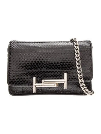 Pre-owned Tod's Leather Crossbody Bag In Black