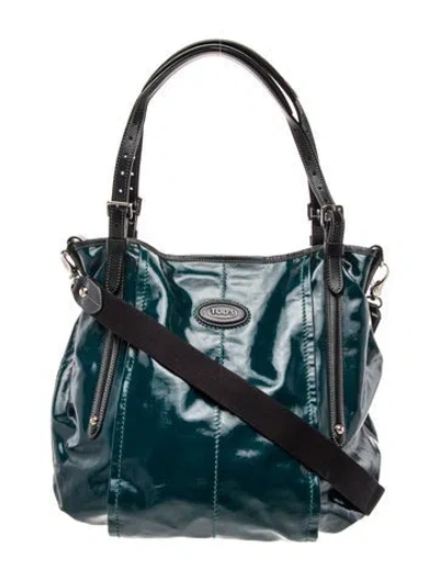 Pre-owned Tod's Leather Crossbody Bag In Blue