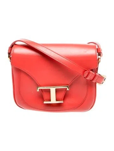 Pre-owned Tod's Leather Crossbody Bag In Red