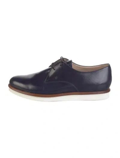 Pre-owned Tod's Leather Derby Shoes In Blue