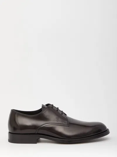 TOD'S LEATHER DERBY SHOES