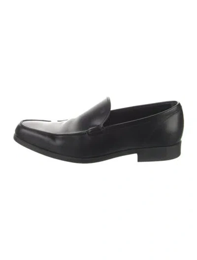 Pre-owned Tod's Leather Dress Loafers In Black