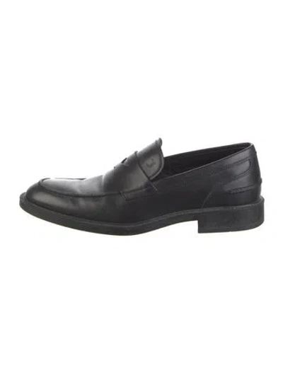 Pre-owned Tod's Leather Dress Loafers In Black