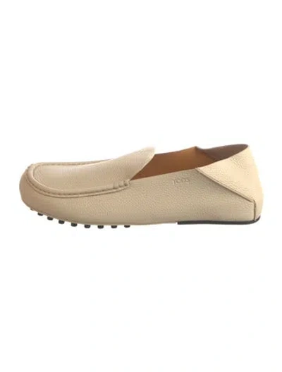 Pre-owned Tod's Leather Drivers In Neutrals