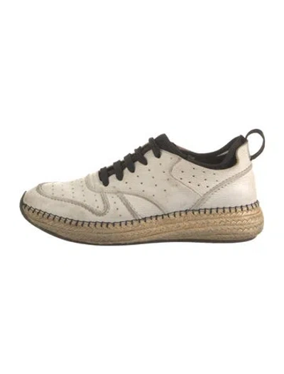 Pre-owned Tod's Leather Espadrilles In Neutrals