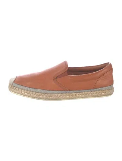 Pre-owned Tod's Leather Espadrilles In Pink
