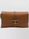Tod's Leather Flap Bag With Adjustable Strap And Flat Pocket