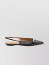 Tod's Leather Flat Ballerinas With Gold-tone Detail In Brown