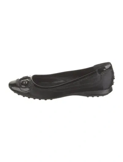 Pre-owned Tod's Leather Flats In Black