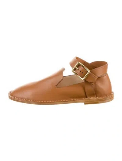 Pre-owned Tod's Leather Flats In Brown