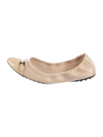 Pre-owned Tod's Leather Flats In Pink