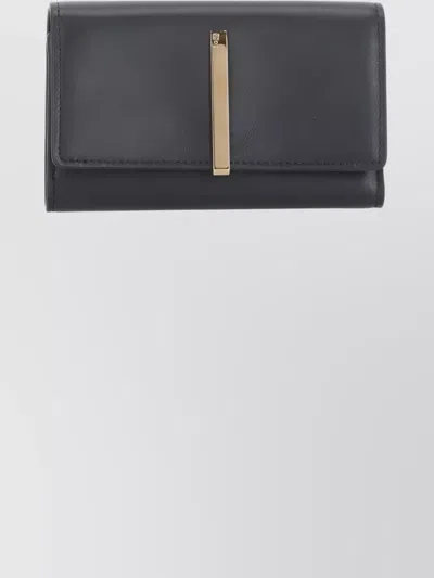Tod's Leather Fold-over Wallet Gold-tone Hardware