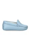 Tod's Leather Gommino Driving Shoes In Blue