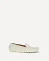 Tod's Cream Calf Leather Bos Taurus Slip-on Loafers In White