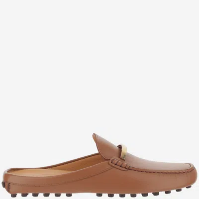 TOD'S LEATHER GOMMINO SABOT
