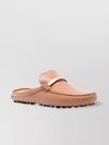 Tod's Dark Brown Calfskin Slip On With Metal Detail In Brown