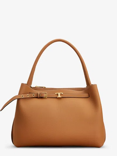Tod's Small Leather Handbag In Brown