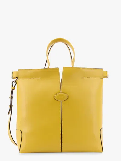 Tod's Leather Handbag With Frontal Logo Patch