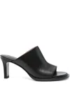 Tod's Leather Heel Mules In Black