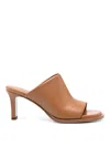 Tod's Heel Mules Leather Round Toe In Brown