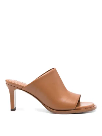 TOD'S LEATHER HEEL MULES
