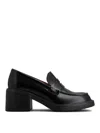 Tod's Black Loafers With Penny Slot And Logo Lettering On The Side In Black