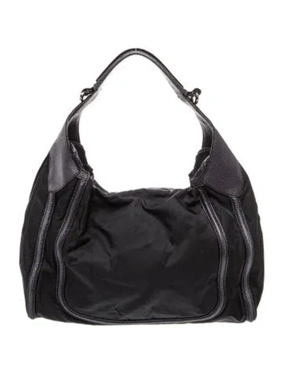 Pre-owned Tod's Leather Hobo In Black