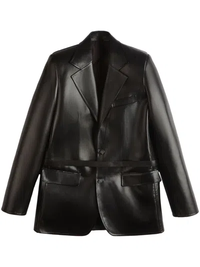 Tod's Leather Jacket In Black